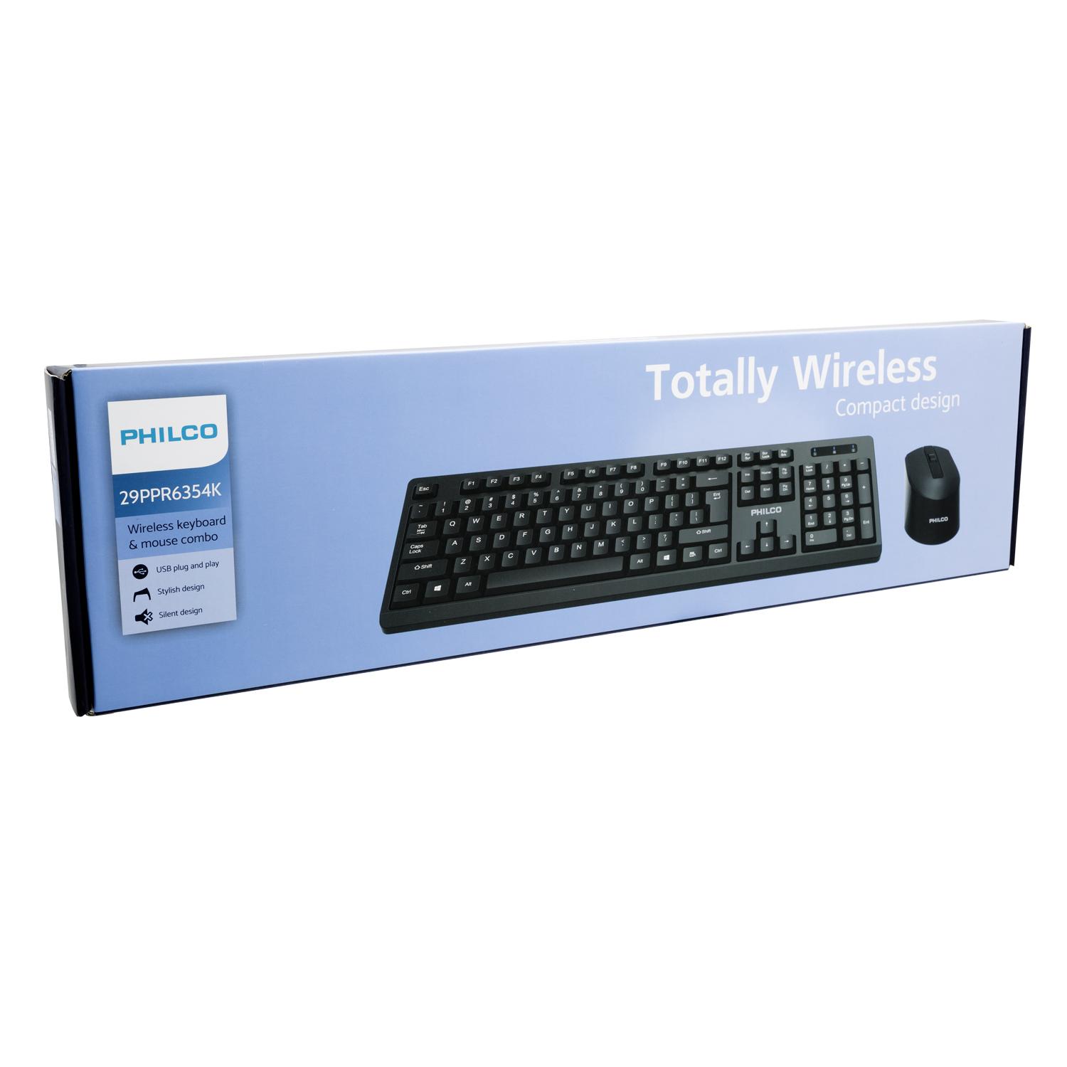 COMBO INALÁMBRICO PHILCO MOUSE + TECLADO 6354K NEGRO - 5