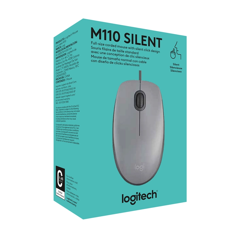 MOUSE LOGITECH 910-006757 M110 SILENT SILVER - 5