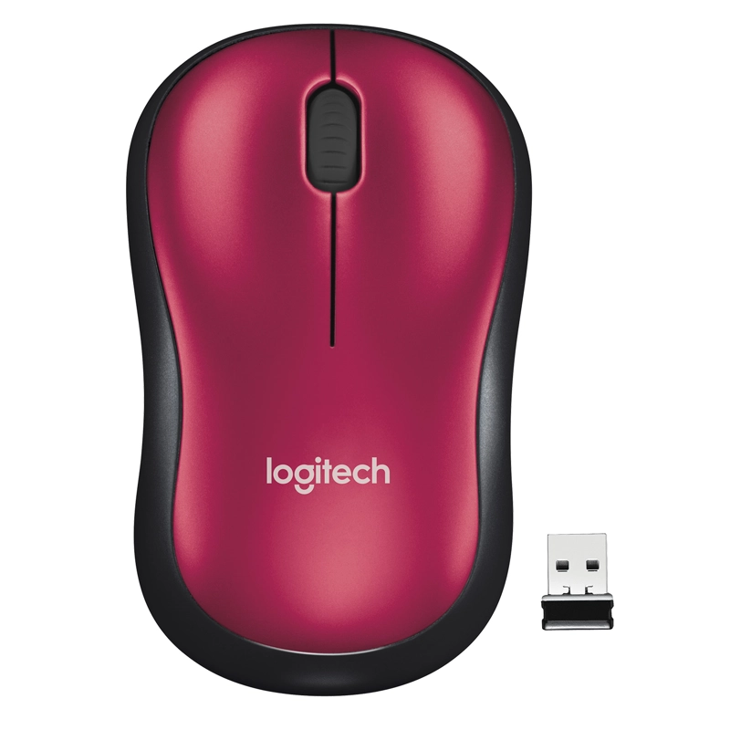 MOUSE INALÁMBRICO LOGITECH 910-003635 M185 ROJ - 1
