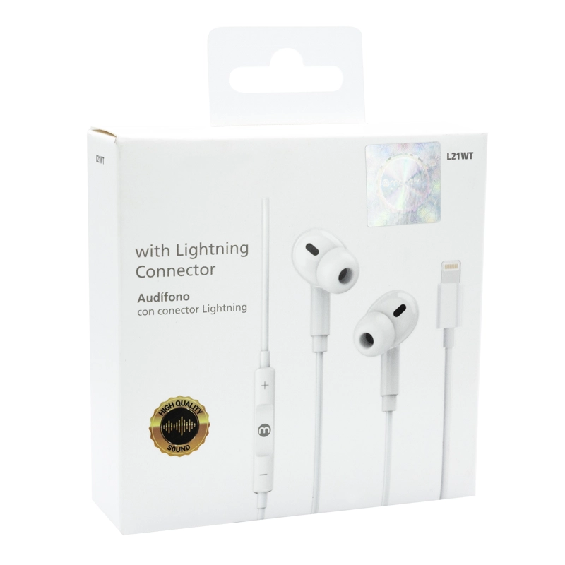 AUDÍFONOS MONSTER AUDIO MANOS LIBRES L21WT LIGHTNING BLANCO - 3
