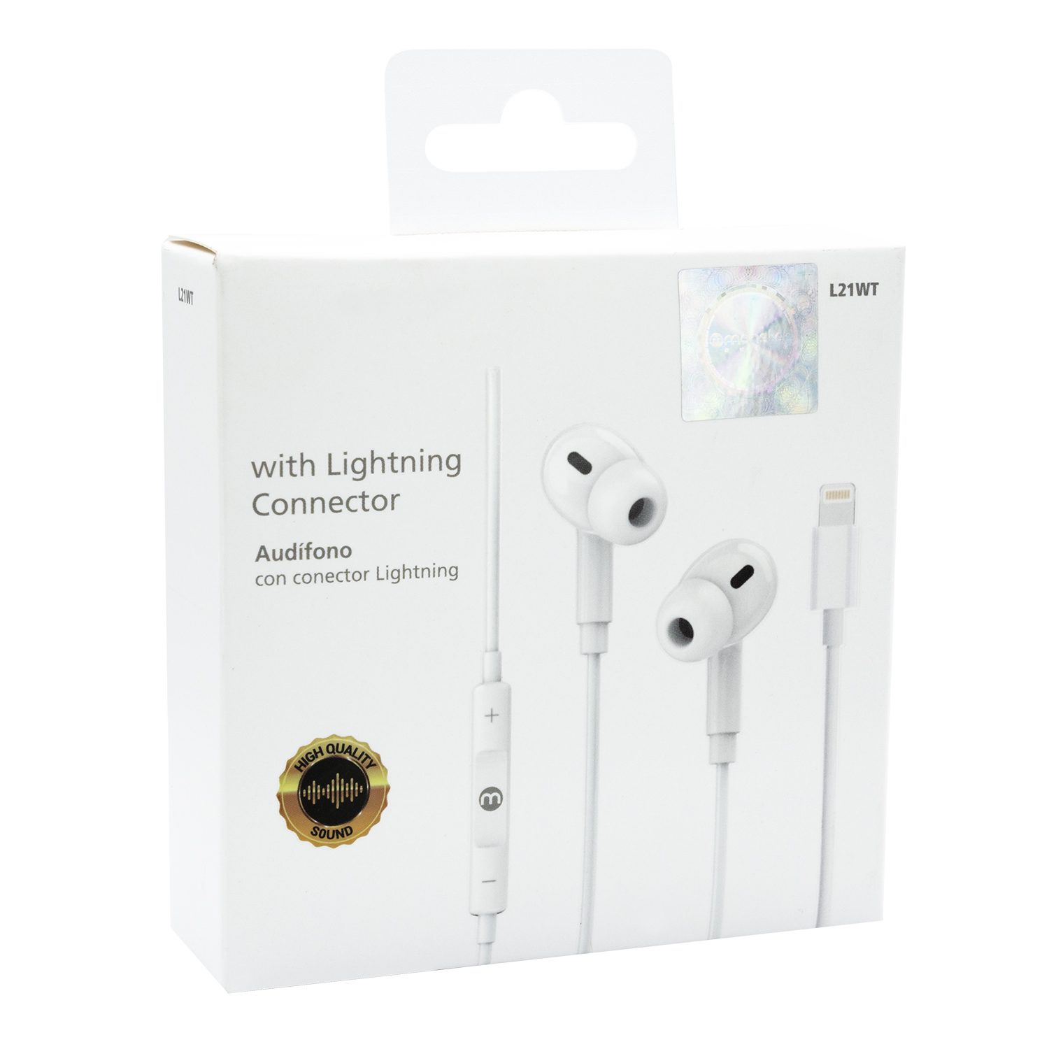 AUDÍFONOS MONSTER AUDIO MANOS LIBRES L21WT LIGHTNING BLANCO - 3