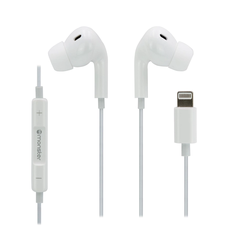 AUDÍFONOS MONSTER AUDIO MANOS LIBRES L21WT LIGHTNING BLANCO - 5