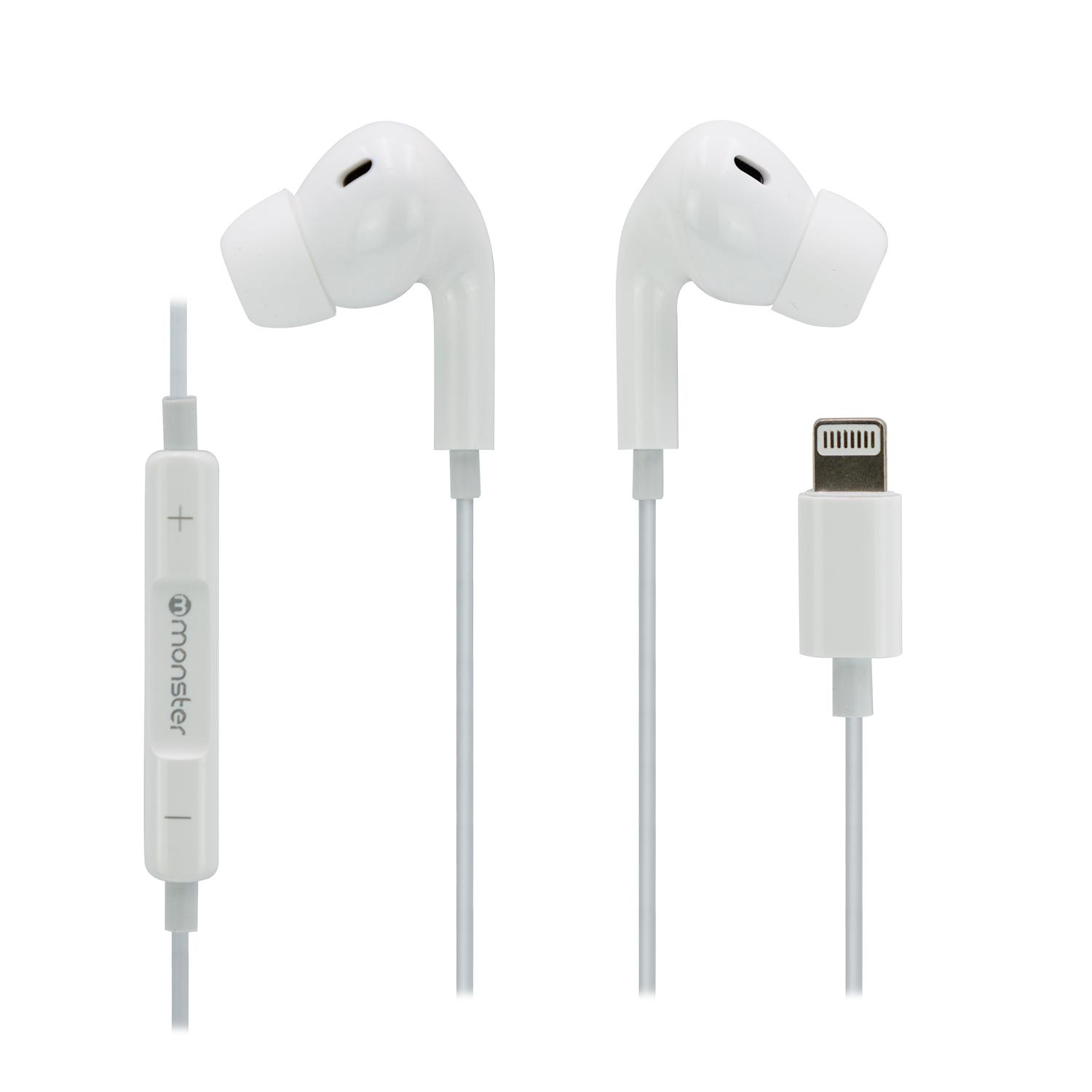 AUDÍFONOS MONSTER AUDIO MANOS LIBRES L21WT LIGHTNING BLANCO - 5