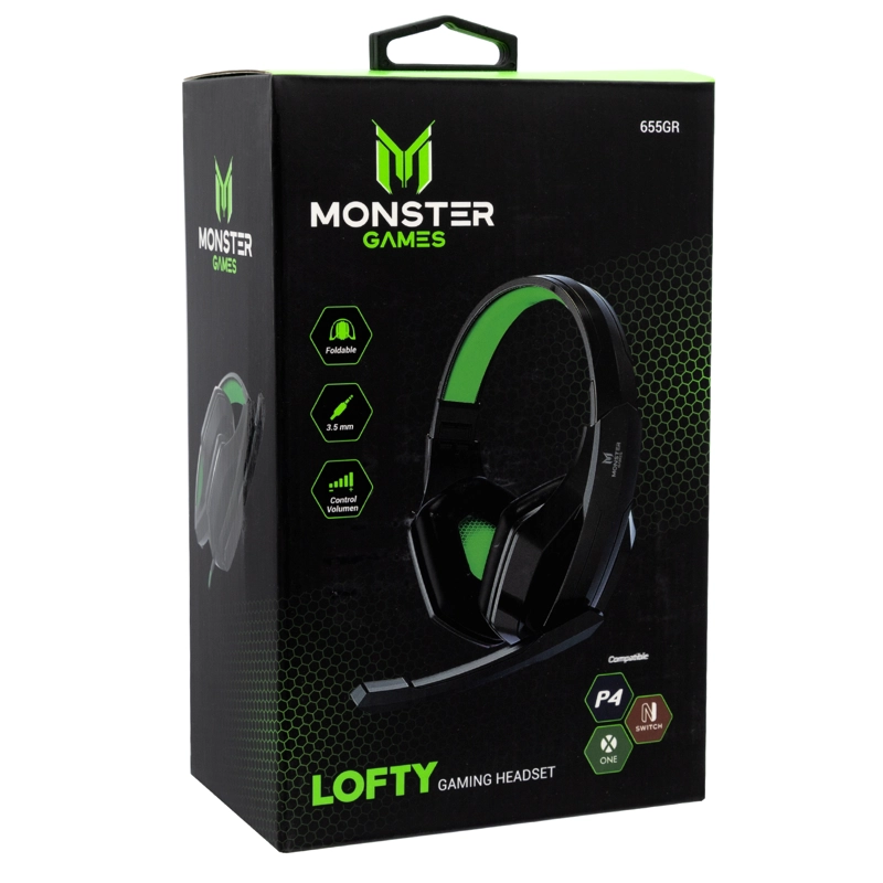 AUDÍFONOS GAMER MONSTER GAMES HEADSET PLUG ESTEREO - 4