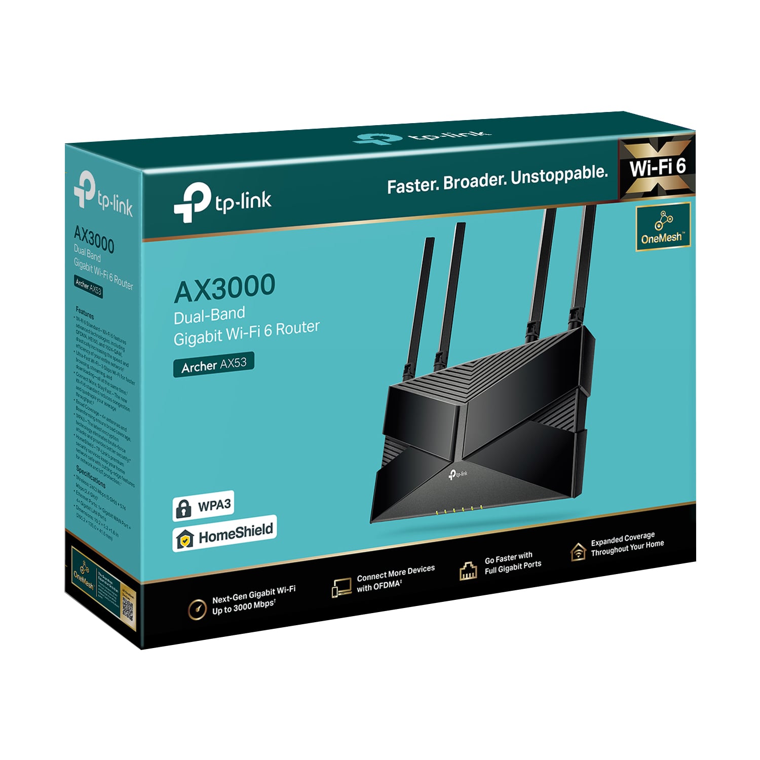 ROUTER TP-LINK TPLINK AX3000 ARCHER AX53 DUAL BAND GIGABIT WI-FI 6 - 4
