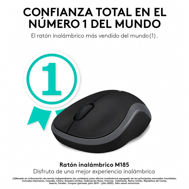 MOUSE INALÁMBRICO LOGITECH 910-002225 M185 - 5