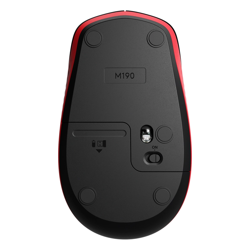 MOUSE INALÁMBRICO LOGITECH 910-005904 WIRELESS M190 ROJO - 6
