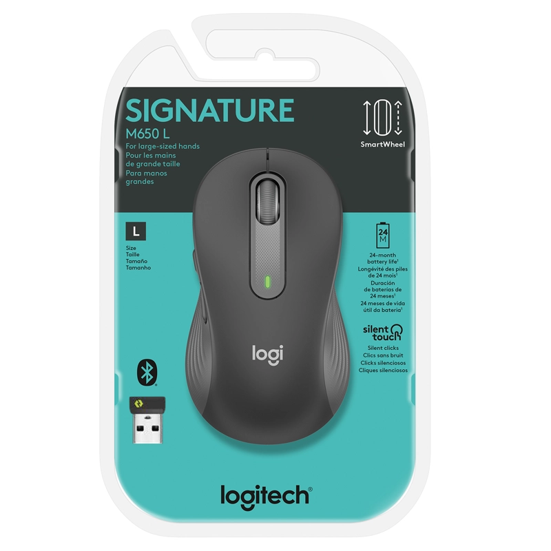 MOUSE INALÁMBRICO LOGITECH 910-006231 M650 L GRAPHITE - 1