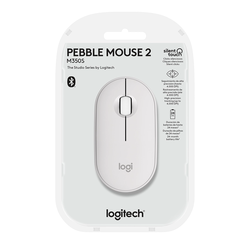 MOUSE PEBBLE 2 M350S BLANCO - 4