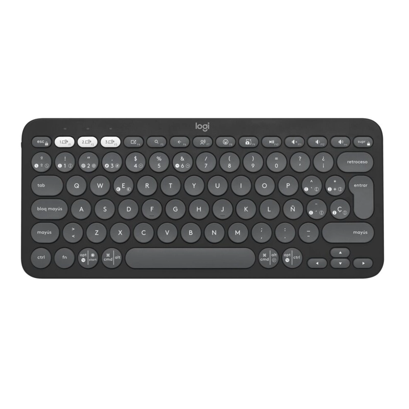 TECLADO INALÁMBRICO LOGITECH 920-011783 PEBBLE 2 K380 GRAFITO - 3