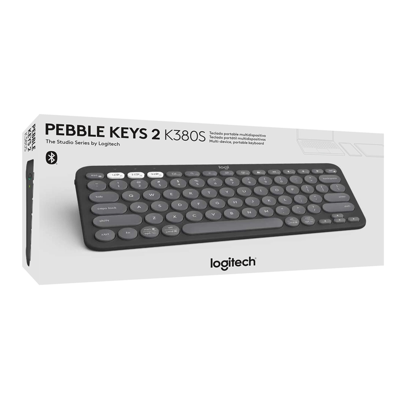 TECLADO INALÁMBRICO LOGITECH 920-011783 PEBBLE 2 K380 GRAFITO - 5