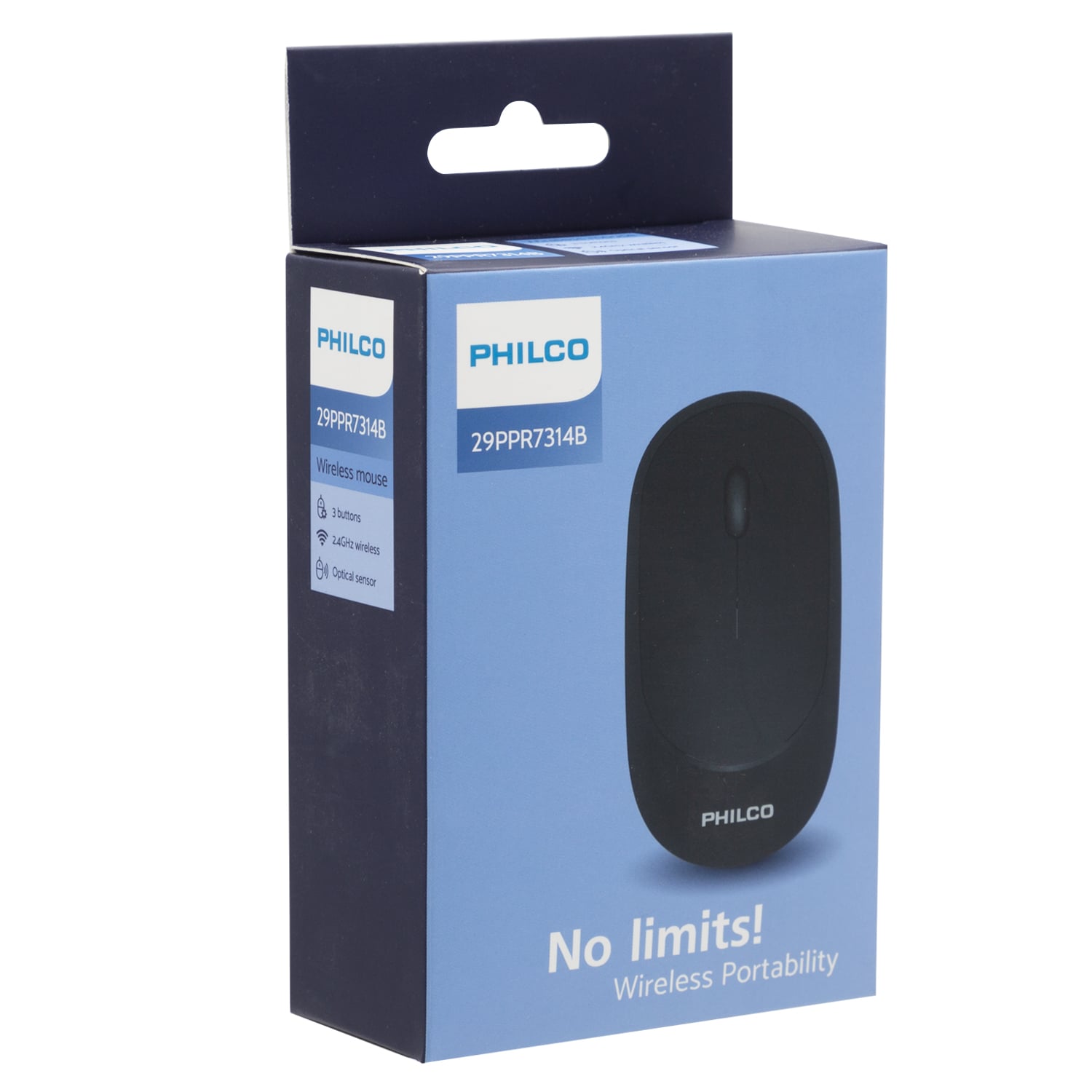 MOUSE INALÁMBRICO PHILCO SPK7314 NEGRO PRO - 1