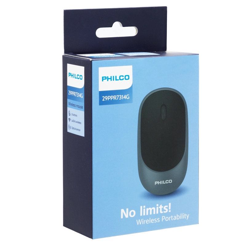 MOUSE INALÁMBRICO PHILCO SPK7314 GRIS PRO - 1