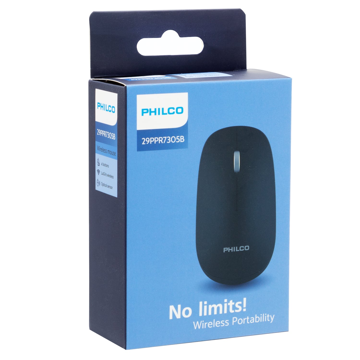 MOUSE INALÁMBRICO PHILCO PPR7305B NEGRO PRO - 1