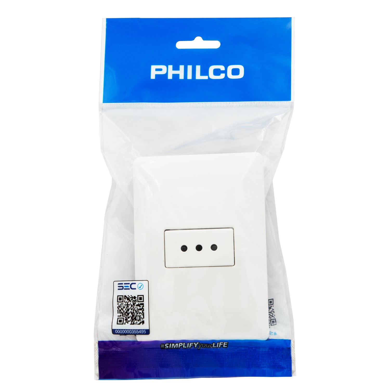 ENCHUFE PHILCO PARA MURO SIMPLE 250 V 10A - 1