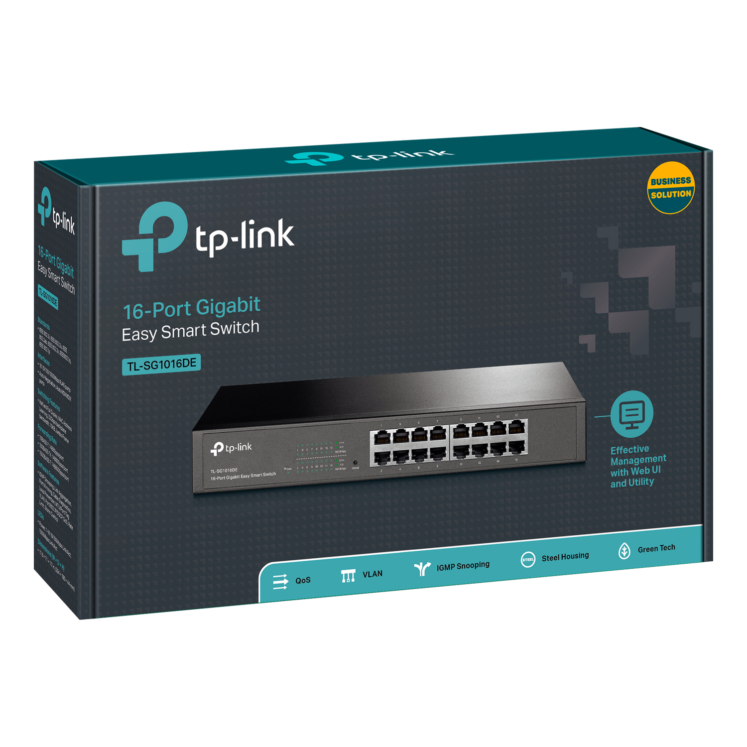 SWITCH TP-LINK TPLINK TL-SG1008P 8-PORT GIGABIT DESKTOP 4-PORT POE+ - 3