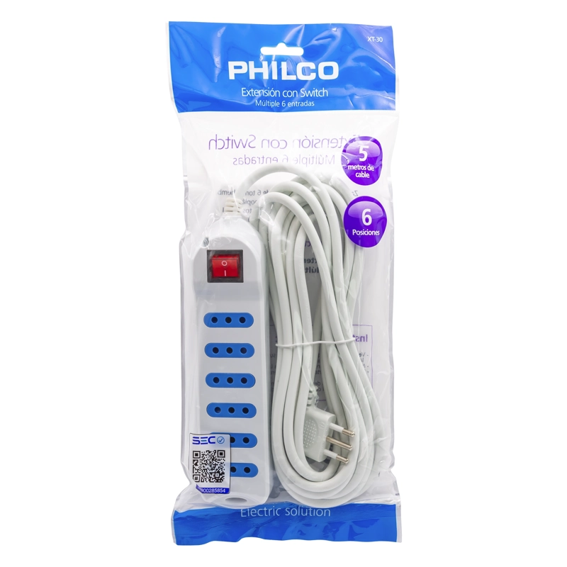 EXTENSION PHILCO XT30 6 POS 5 MT BLANCO - 3