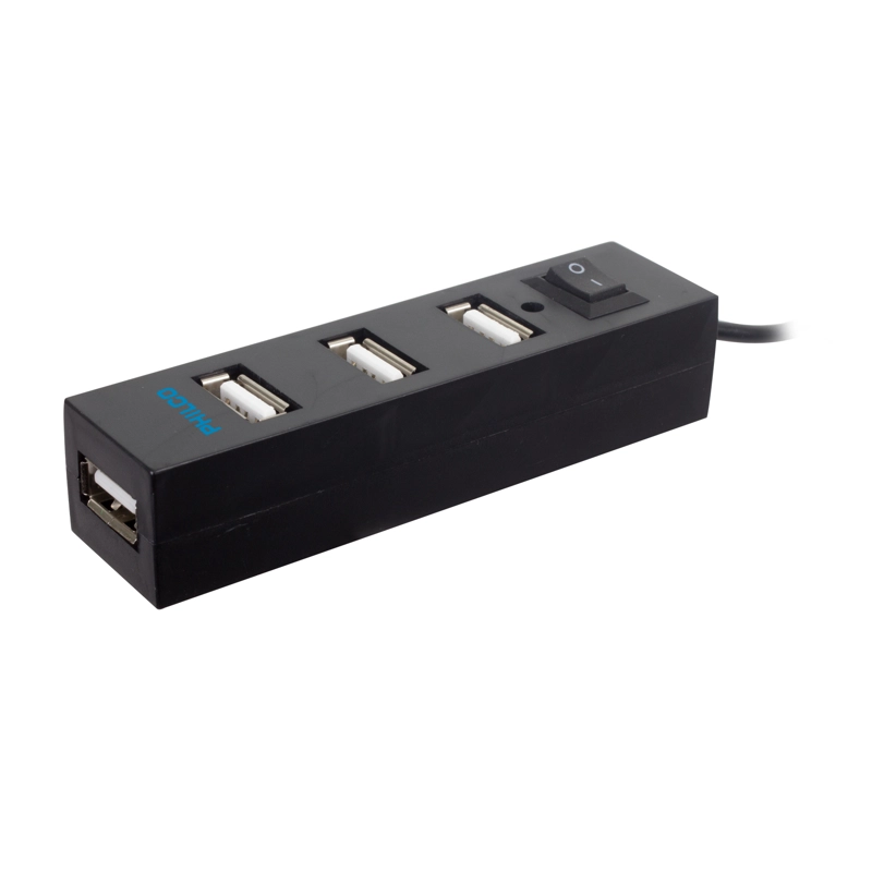 HUB PHILCO USB 2.0 4 PUERTOS NEGRO - 1