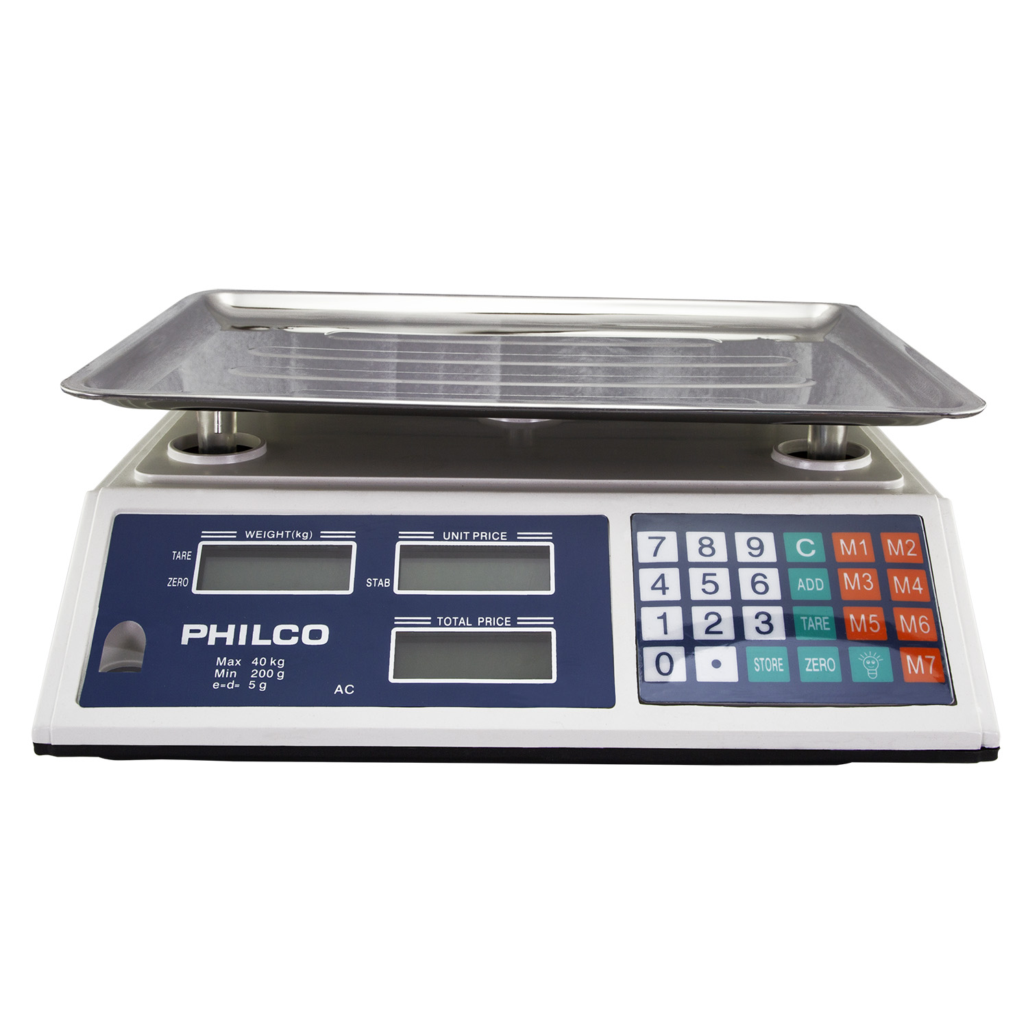 BALANZA DIGITAL 40 KG PHILCO ACERO INOX. - 1