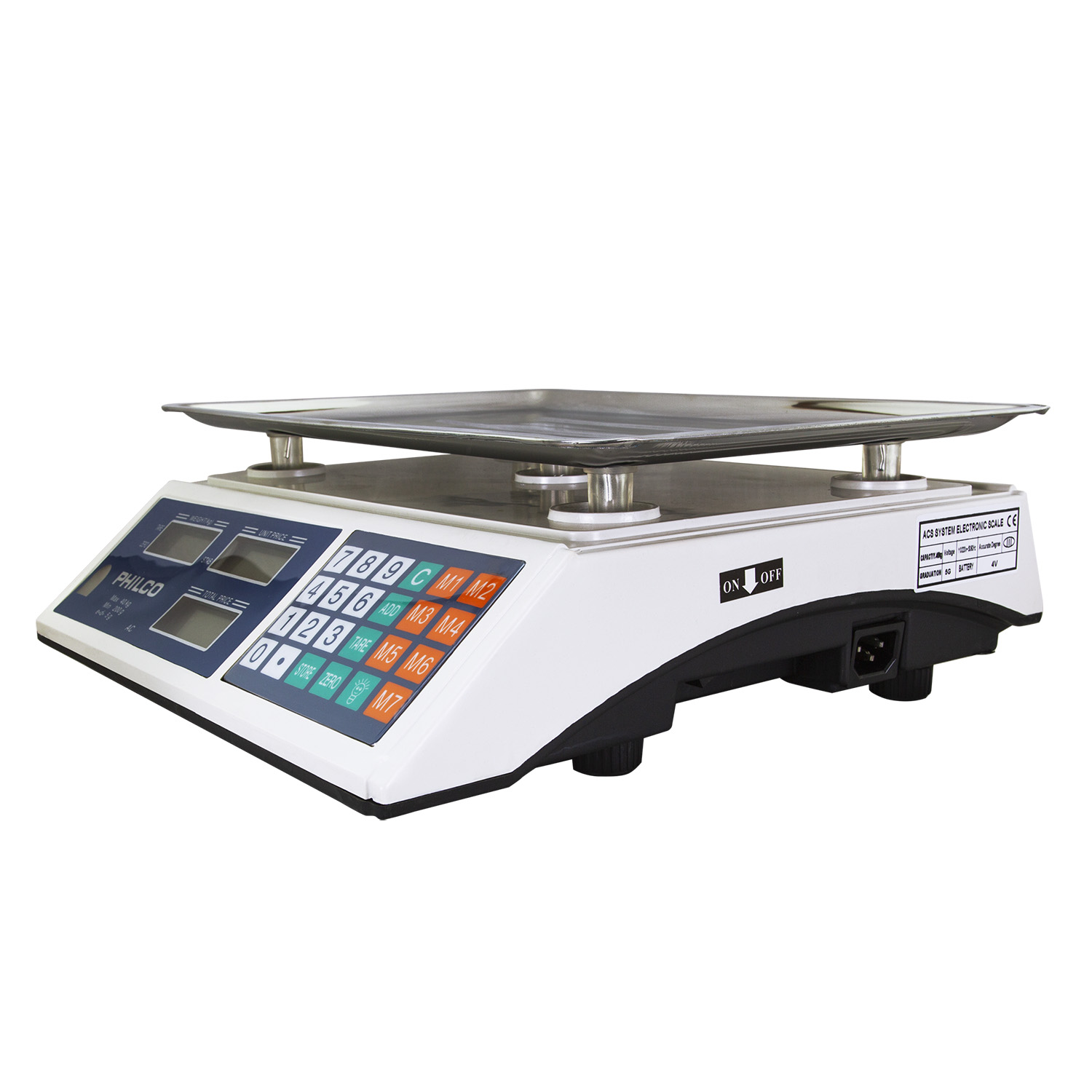 BALANZA DIGITAL 40 KG PHILCO ACERO INOX. - 3