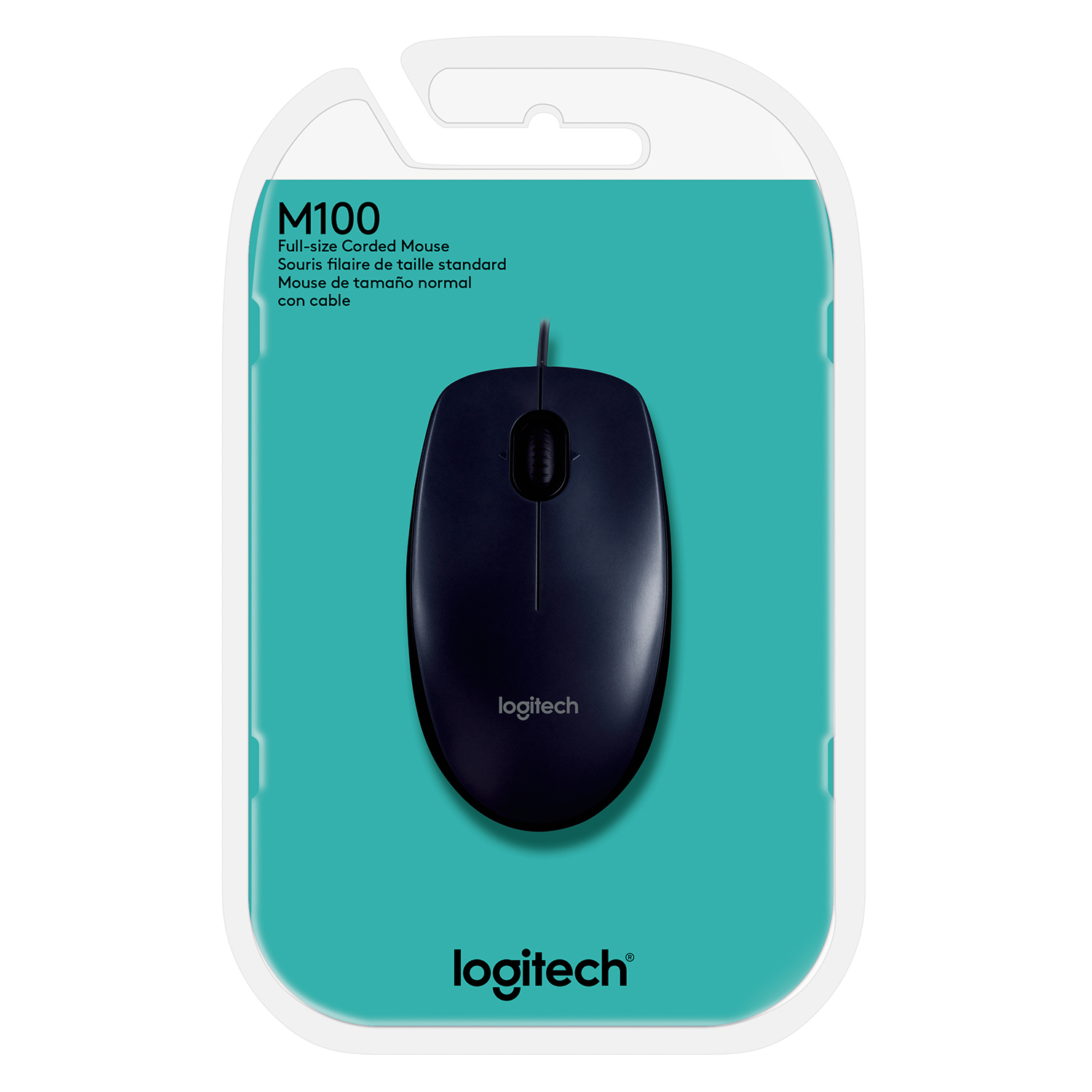 MOUSE LOGITECH ALAMBRICO M100 NEG - 3