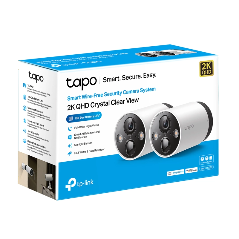 KIT TP-LINK CAMARAS TAPO C420S2  2 CAMARAS WI-FI - 2