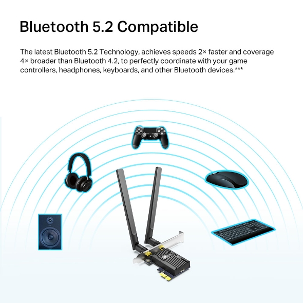 ROUTER TP-LINK AX1800 WI-FI 6 BLUETOOTH 5.2 PCIE ADAPTER - 4