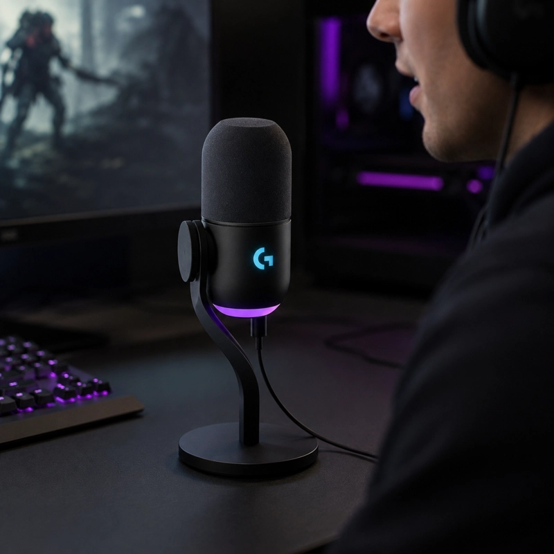 MICRÓFONO LOGITECH PROFESIONAL YETI GX NEGRO - 3