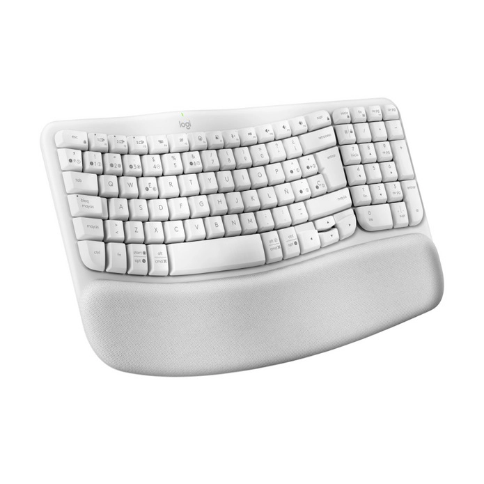 TECLADO LOGITECH ERGONÓMICO WAVE BLANCO SERIE ERGO - 1