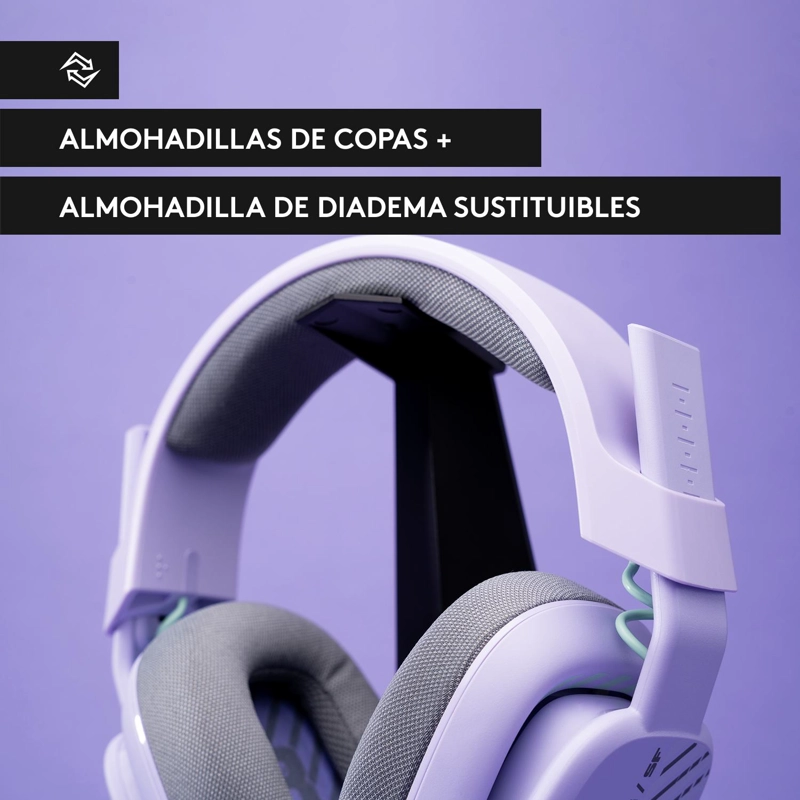 ASTRO GAMING A10 AUDIFONOS GEN 2 CON CABLE PARA PC LILA - 6