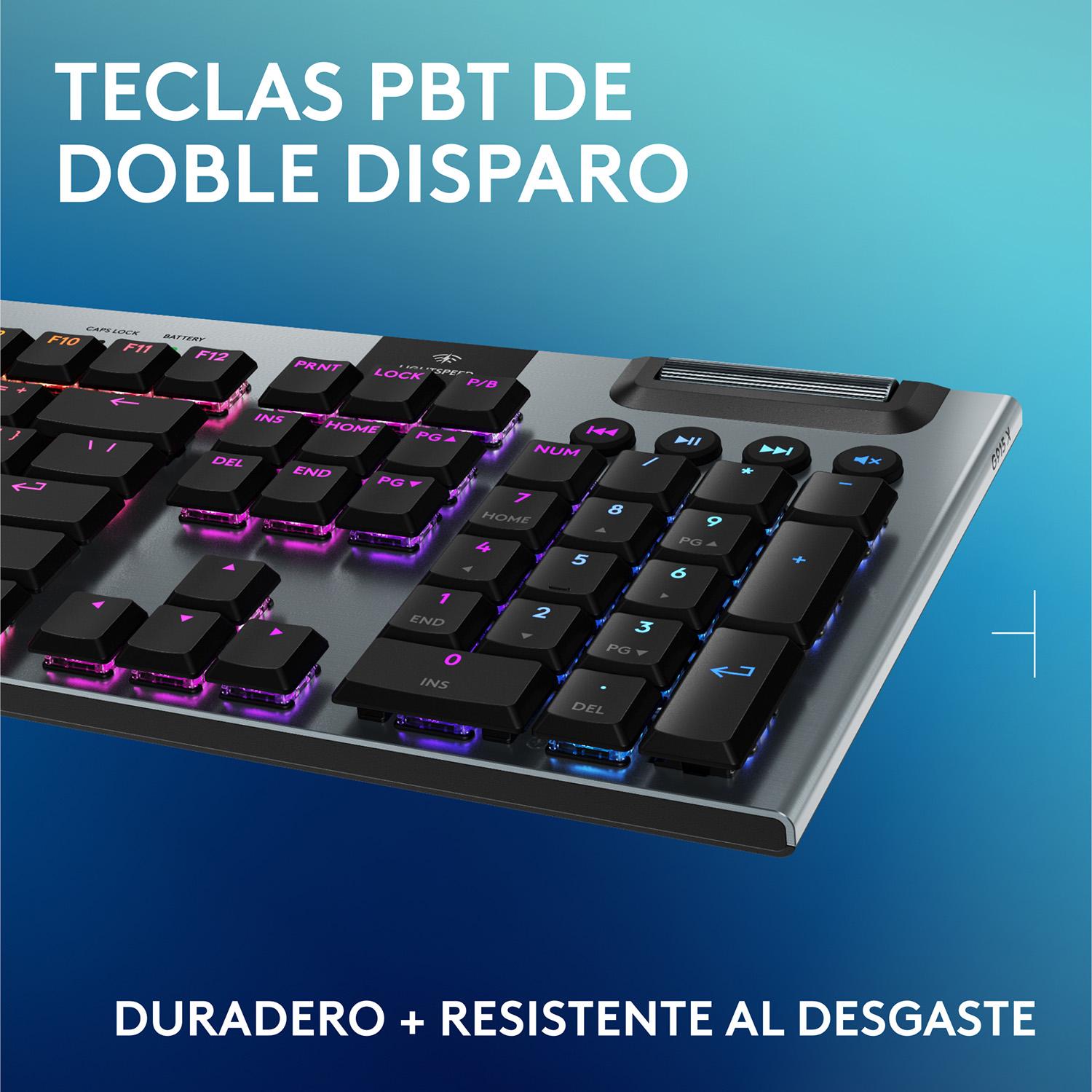 TECLADO INALAMBRICO LOGITECH G915 X LIGHTSPEED NEGRO US - 8