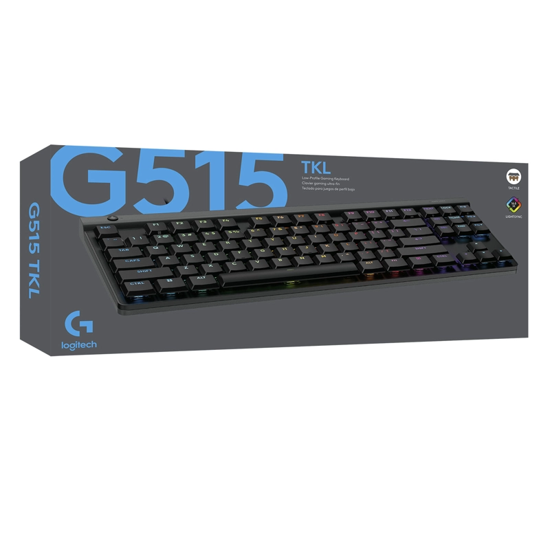 TECLADO GAMER CON CABLE LOGITECH G515 TKL, NEGRO INGLE S - 5