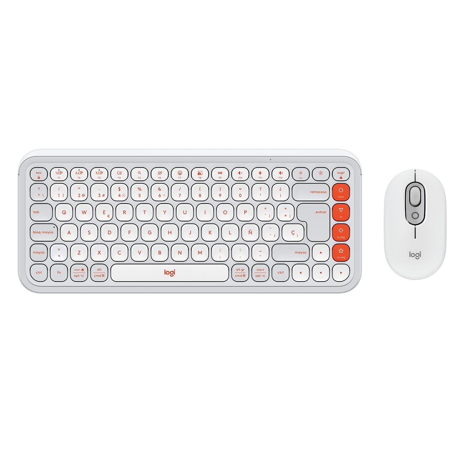 KIT TECLADO Y MOUSE LOGITECH POP ICON, ESPAÑOL, BLANCO - 5
