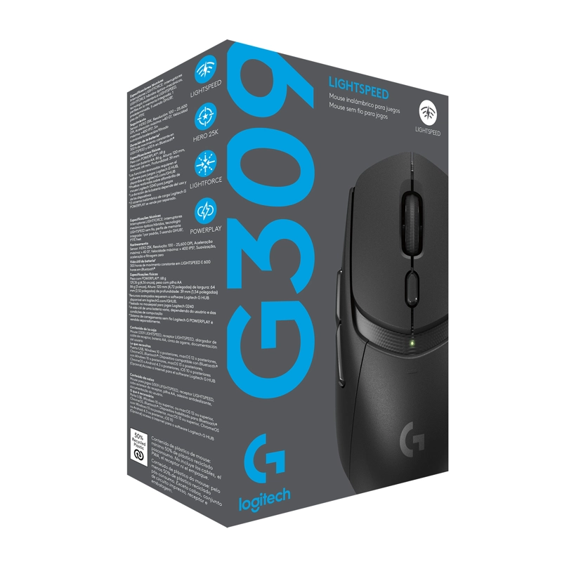 MOUSE INALAMBRICO GAMER LOGITECH G309 LIGHTSPEED NEGRO - 6