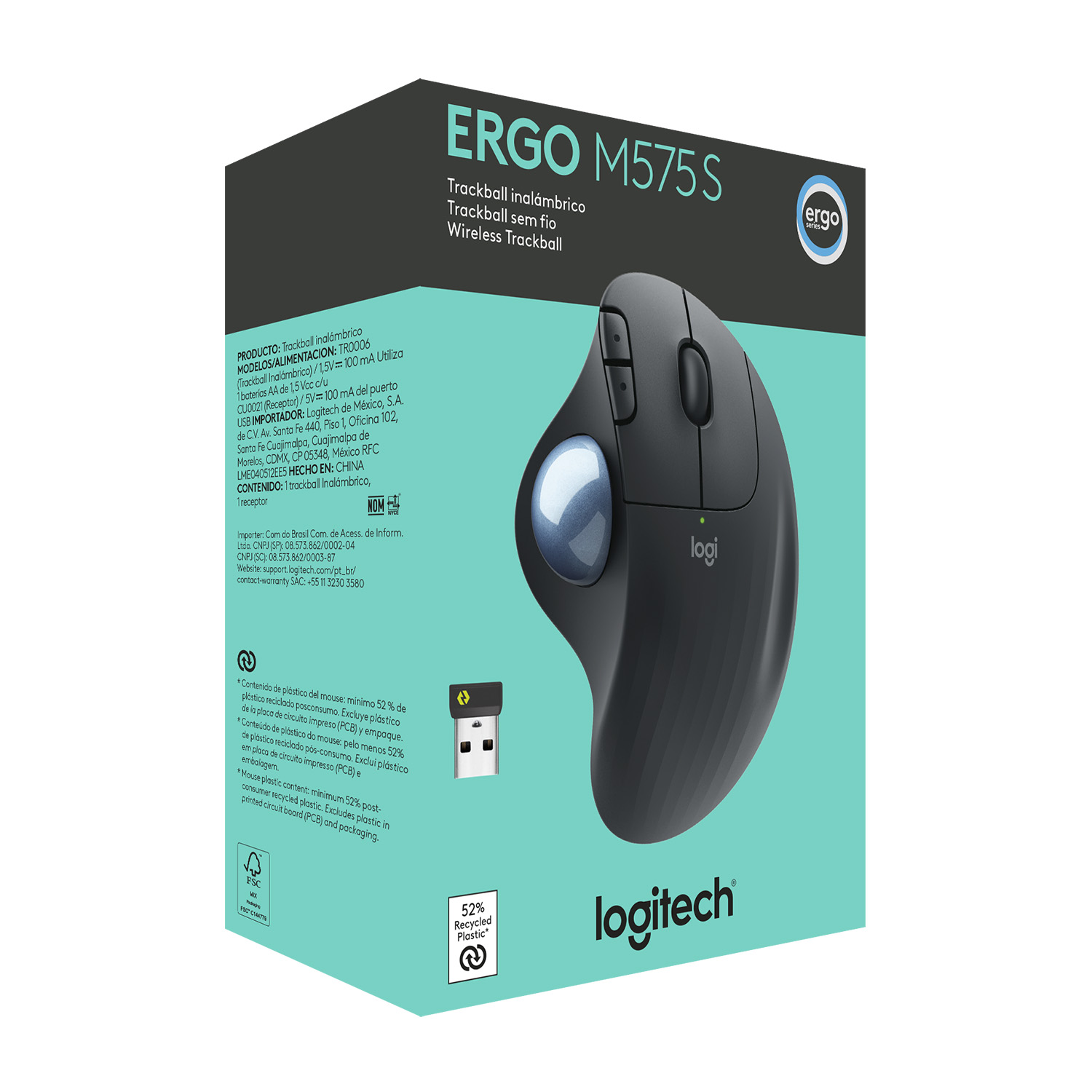 MOUSE TRACKBALL,ERGO M575 GRAFITO - 7