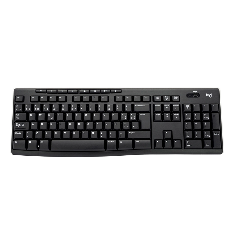 TECLADO INALAMBRICO LOGITECH K270 RECEPTOR 2.4 GHZ NEGRO - 1