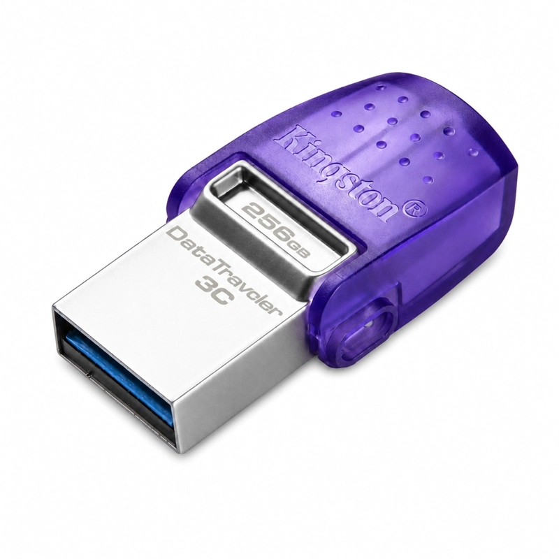 PENDRIVE KINGSTON DATATRAVELER MICRODUO 3C 256GB USB Y USB-C - 2