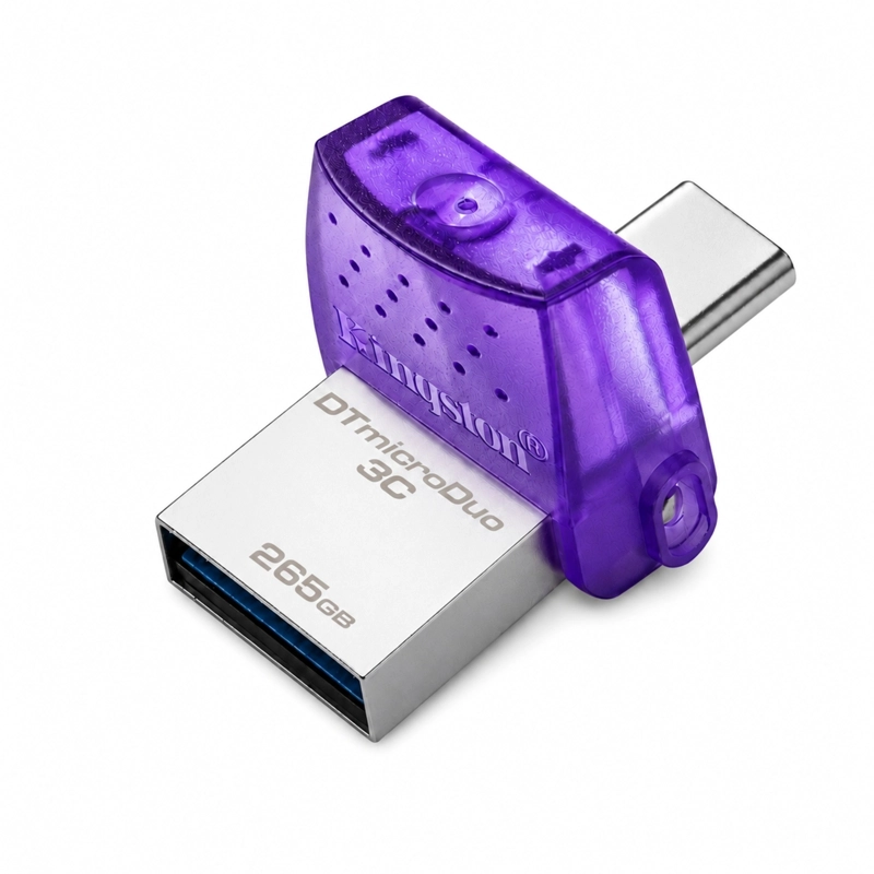PENDRIVE KINGSTON DATATRAVELER MICRODUO 3C 256GB USB Y USB-C - 3