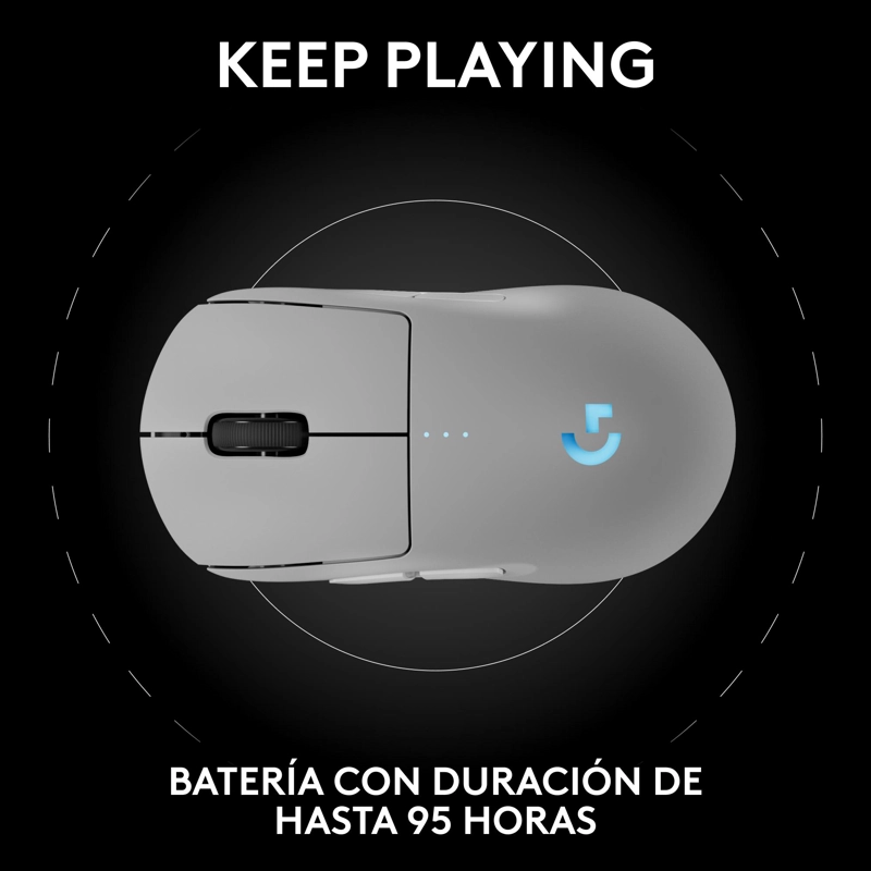 MOUSE INALAMBRICO GAMER LOGITECH G PRO 2 LIGHTSPEED BLANCO - 7