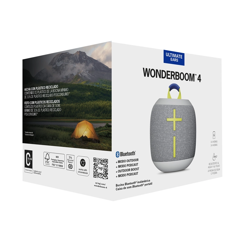 PARLANTE INALAMBRICO ULTIMATE EARS WONDERBOOM 4 GRIS - 7