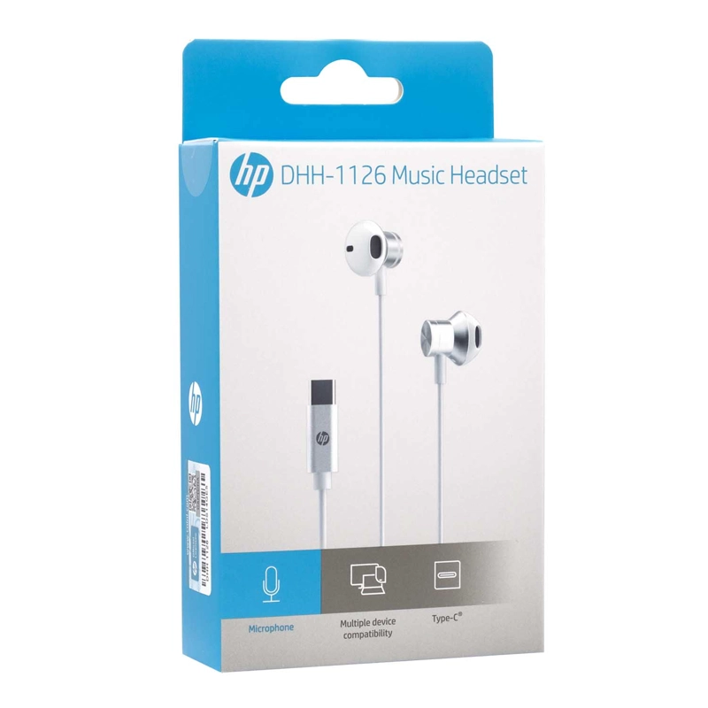 AUDIFONOS MANOS LIBRES HP IN EAR DHH-1126 TYPE C BLANCO - 3