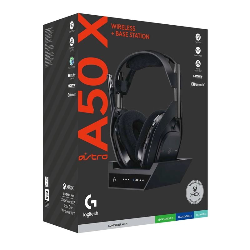 AUDIFONOS INALAMBRICOS LOGITECH G ASTRO A50 X GAMING NEGRO - 9