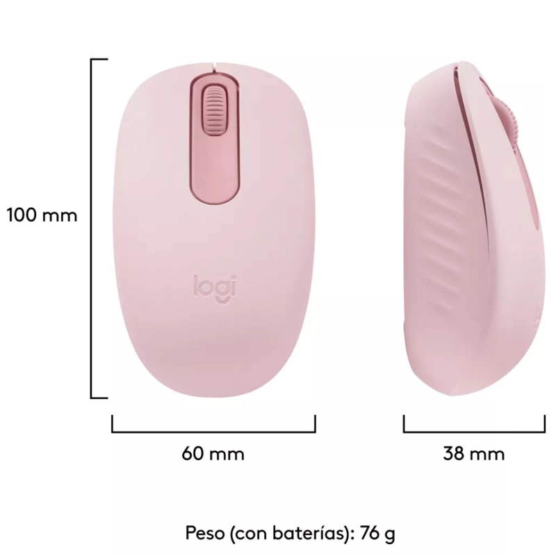 MOUSE INALAMBRICO BLUETOOTH LOGITECH M196 ROSA - 4