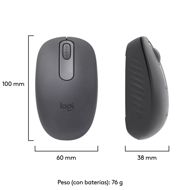 MOUSE INALAMBRICO BLUETOOTH LOGITECH M196 GRAFITO - 4