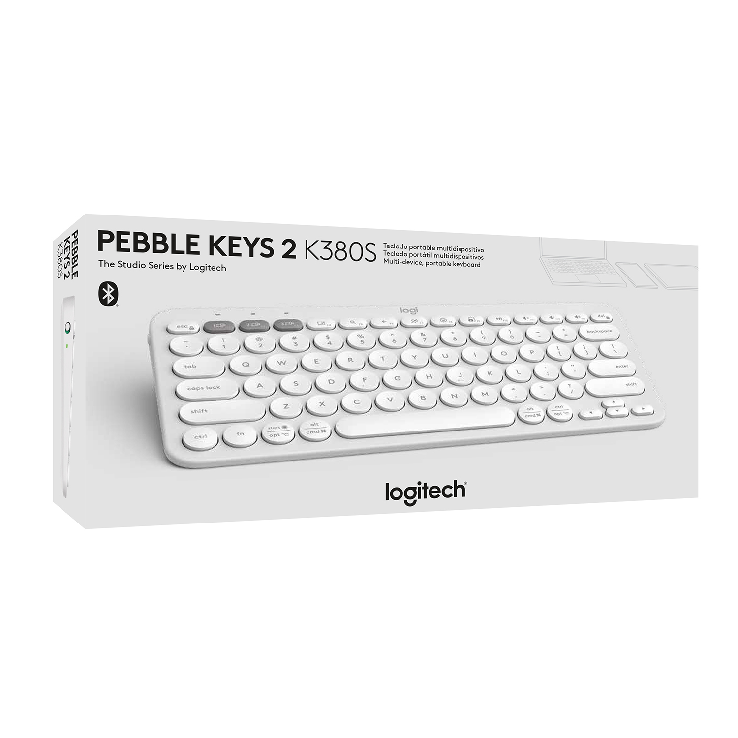 TECLADO PEBBLE 2 K380 BLANCO - 3