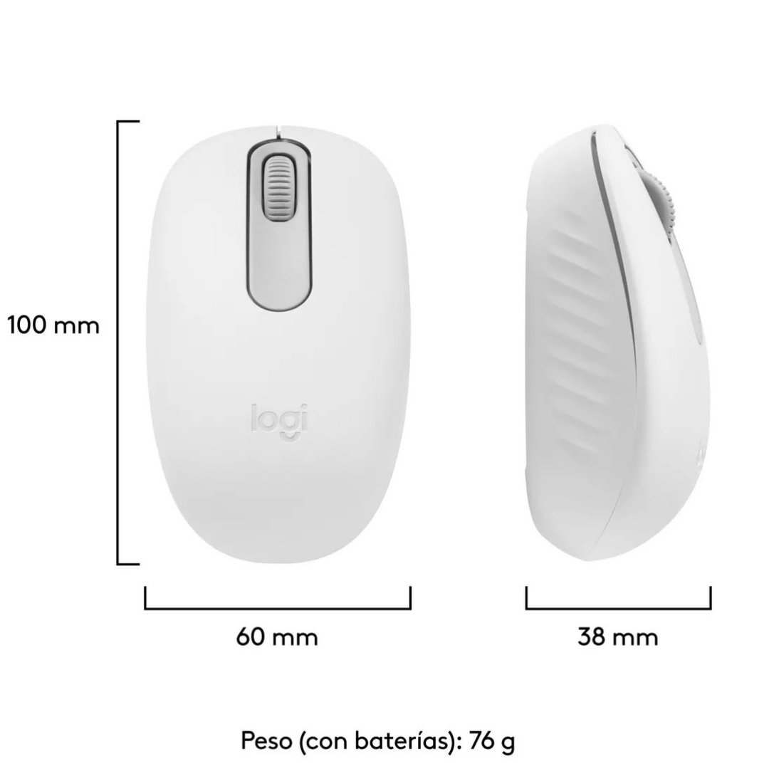 MOUSE INALAMBRICO BLUETOOTH LOGITECH M196 BLANCO - 3