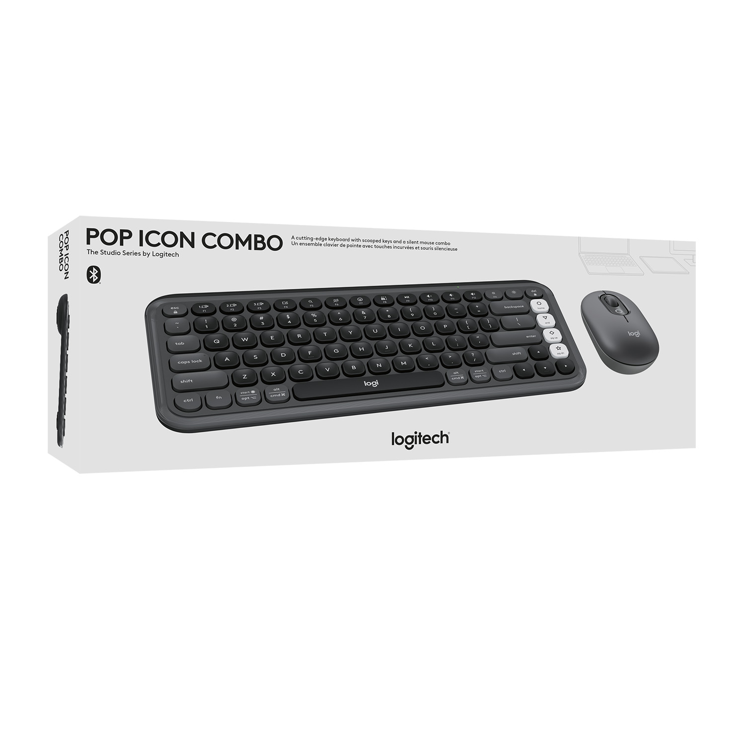 KIT TECLADO Y MOUSE LOGITECH POP ICON, ESPAÑOL, GRAFITO - 4