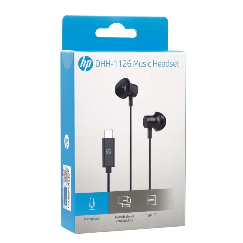 AUDIFONOS MANOS LIBRES HP IN EAR DHH-1126 TYPE C NEGRO - 3