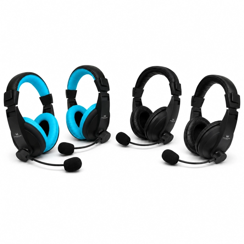 KIT 4 AUDIFONOS MONSTER GAMES LOUD 550 - 1