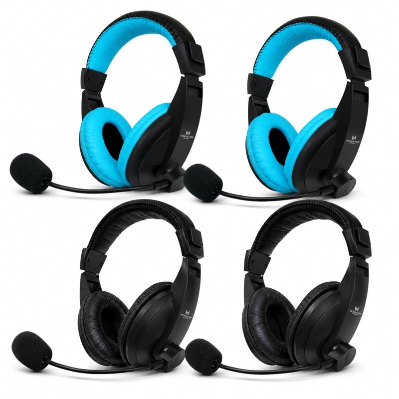 KIT 4 AUDIFONOS MONSTER GAMES LOUD 550 - 2